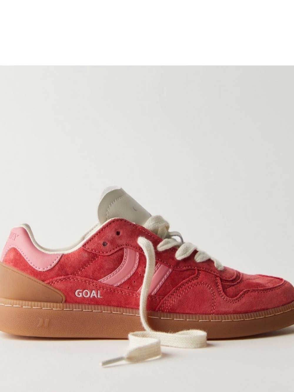 Coolway Red and Pink Suede Sneakers